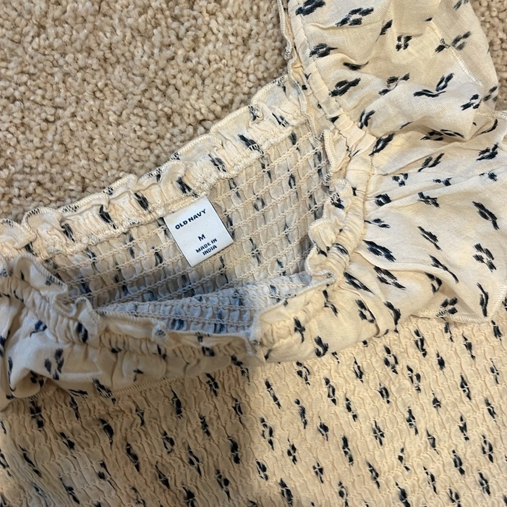 Old Navy Cream and Black Patterned Dress - Picture 4 of 5